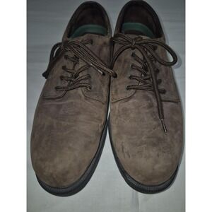 Bugle Boy Justin  men's leather upper brown‎ dress shoes sz 12 lace up man made